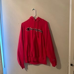 Red Champion Hoodie